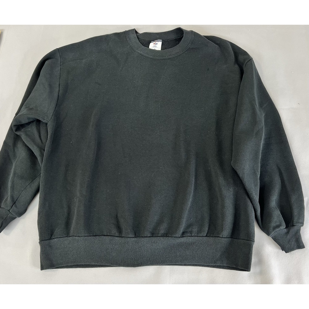 Vintage Unisex Jezees Active Wear Sweatshirt Black Sz 2X Y2K